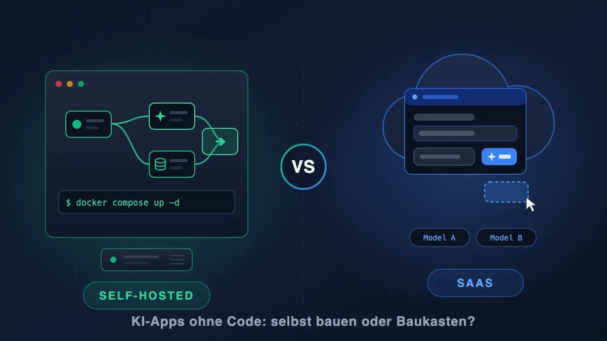 No-Code KI-App-Builder: eigener VPS vs. IONOS AI App & Site Builder