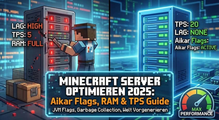 Optimize Minecraft Server 2026: Aikar Flags, RAM & TPS Guide